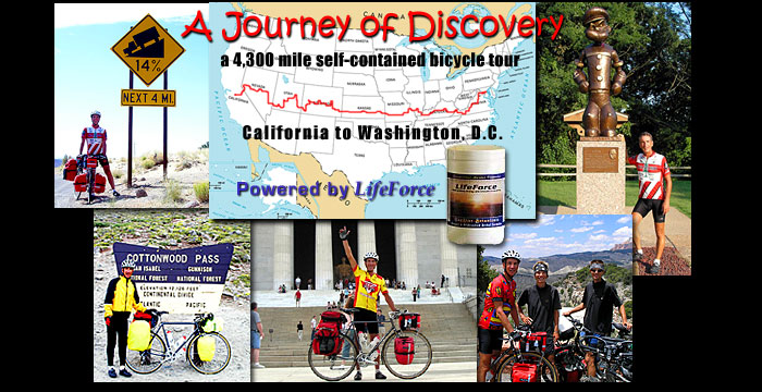 Journey of Discovery cross-country bicycle journey by Ted Phelps